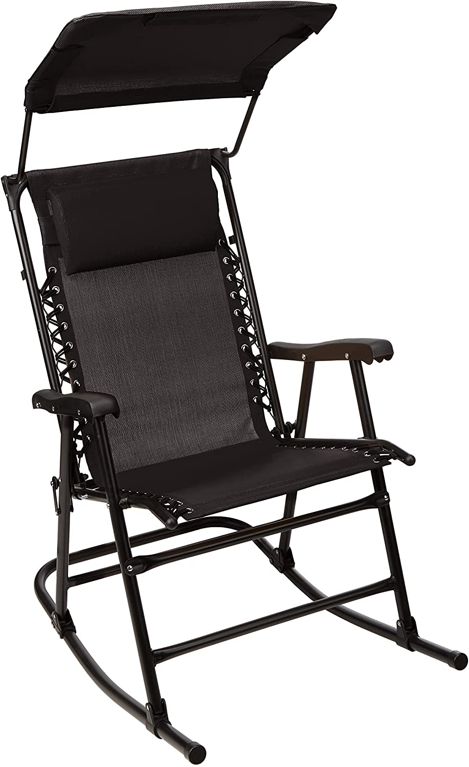 Foldable rocking chair with canopy