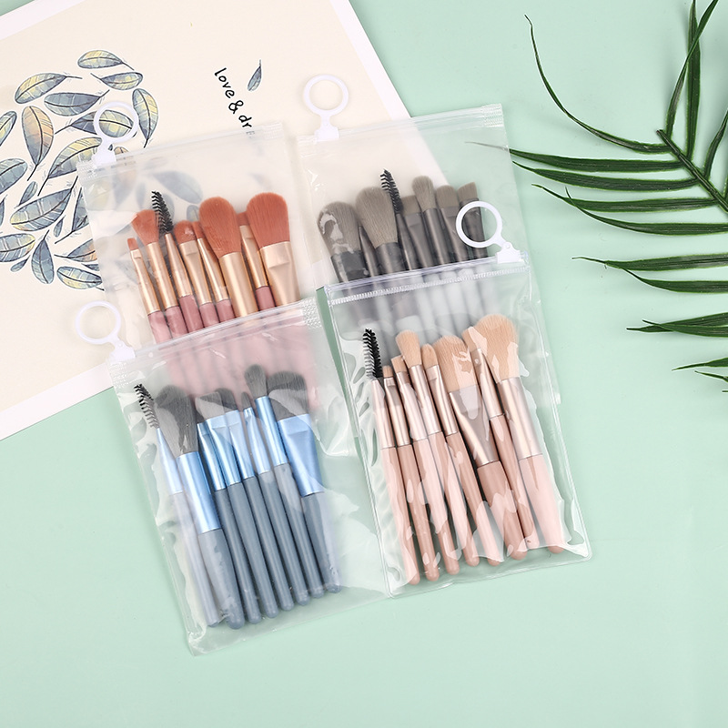 8 pcs Mini Matte Brushes Set Portable Soft bristle Brushes