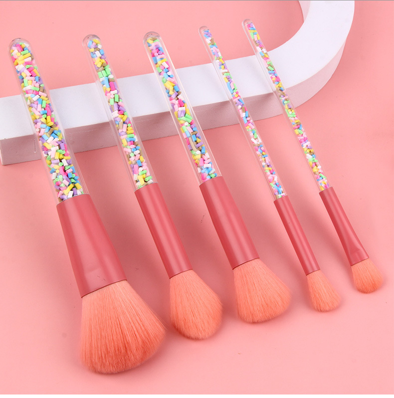 5 makeup brush set candy color shadow outline brush Face highlight brush Beauty makeup tools
