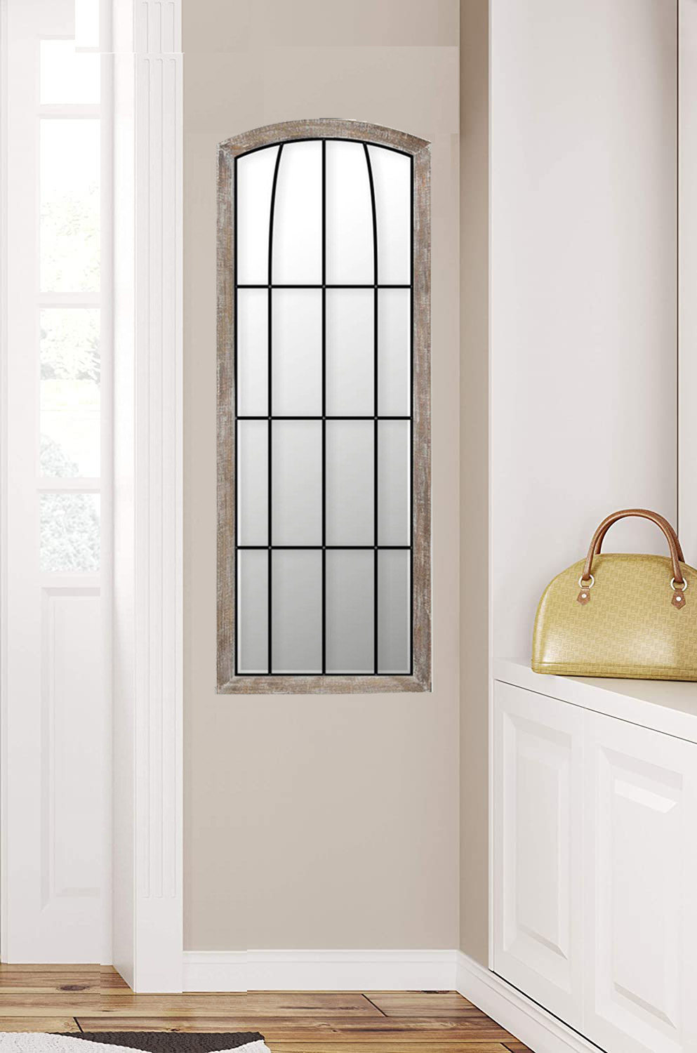 wholesale price 18x47'' Farmhouse window mirror large antique window pane mirror For home wall decor