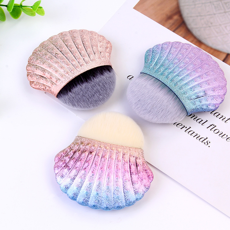New shell foundation brush single Mermaid makeup brush