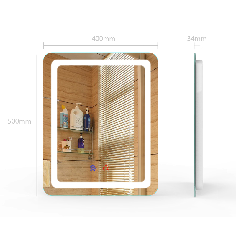 40*50CM Cheap Frameless Smart LED Bath Mirror