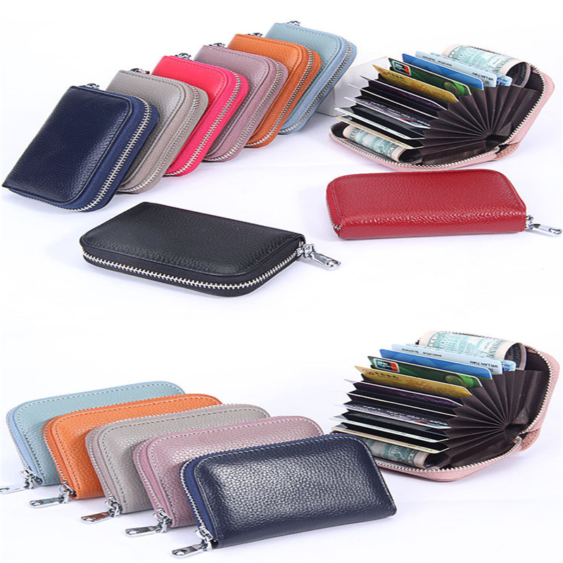 RFID anti-theft card bag, organ bag, certificate bag, true leather bag