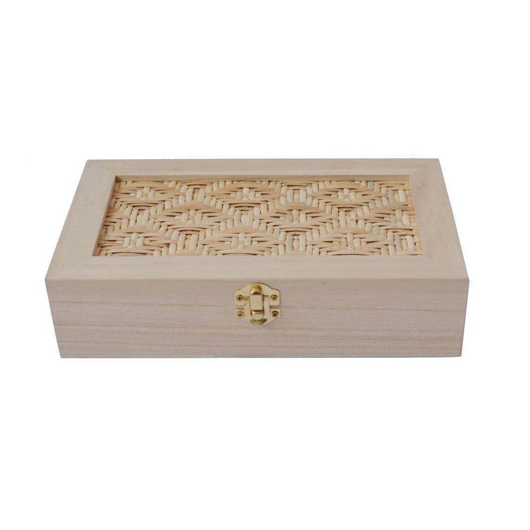 wooden box rattan