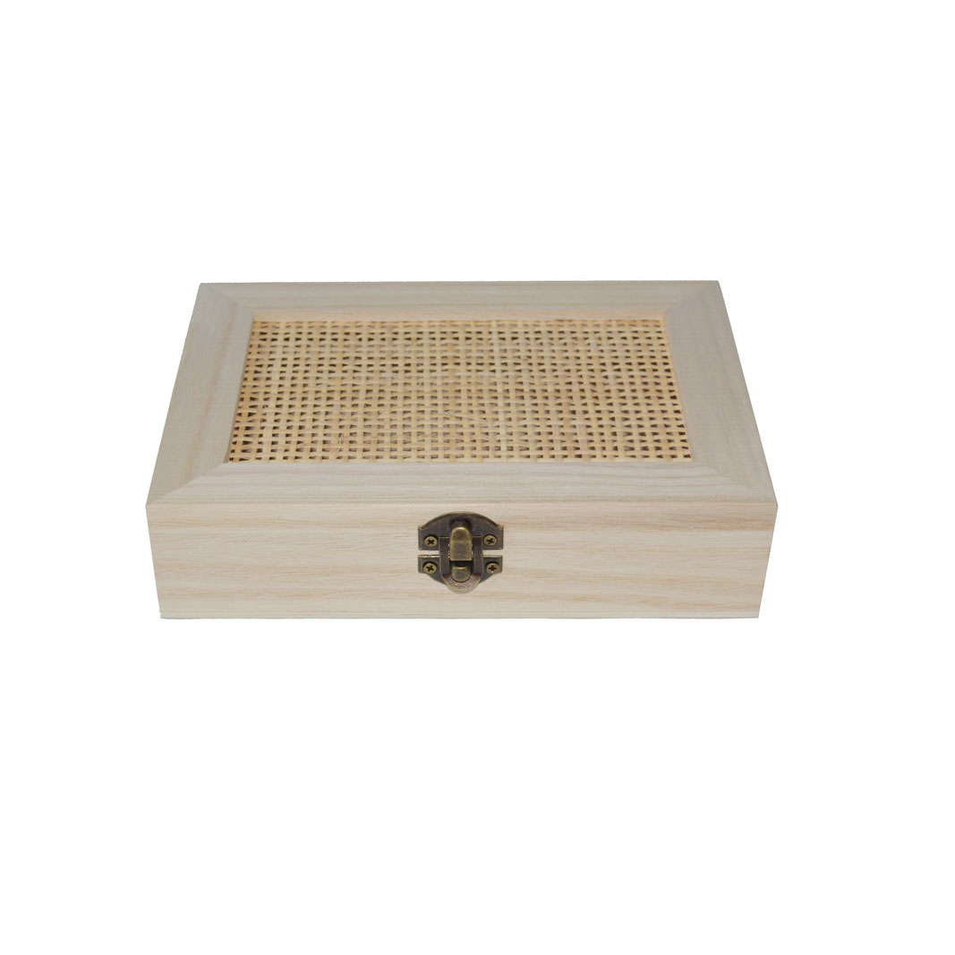 wooden box rattan