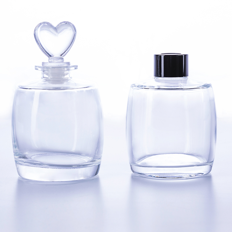 250ml transparent glass diffuser bottle with screw neck