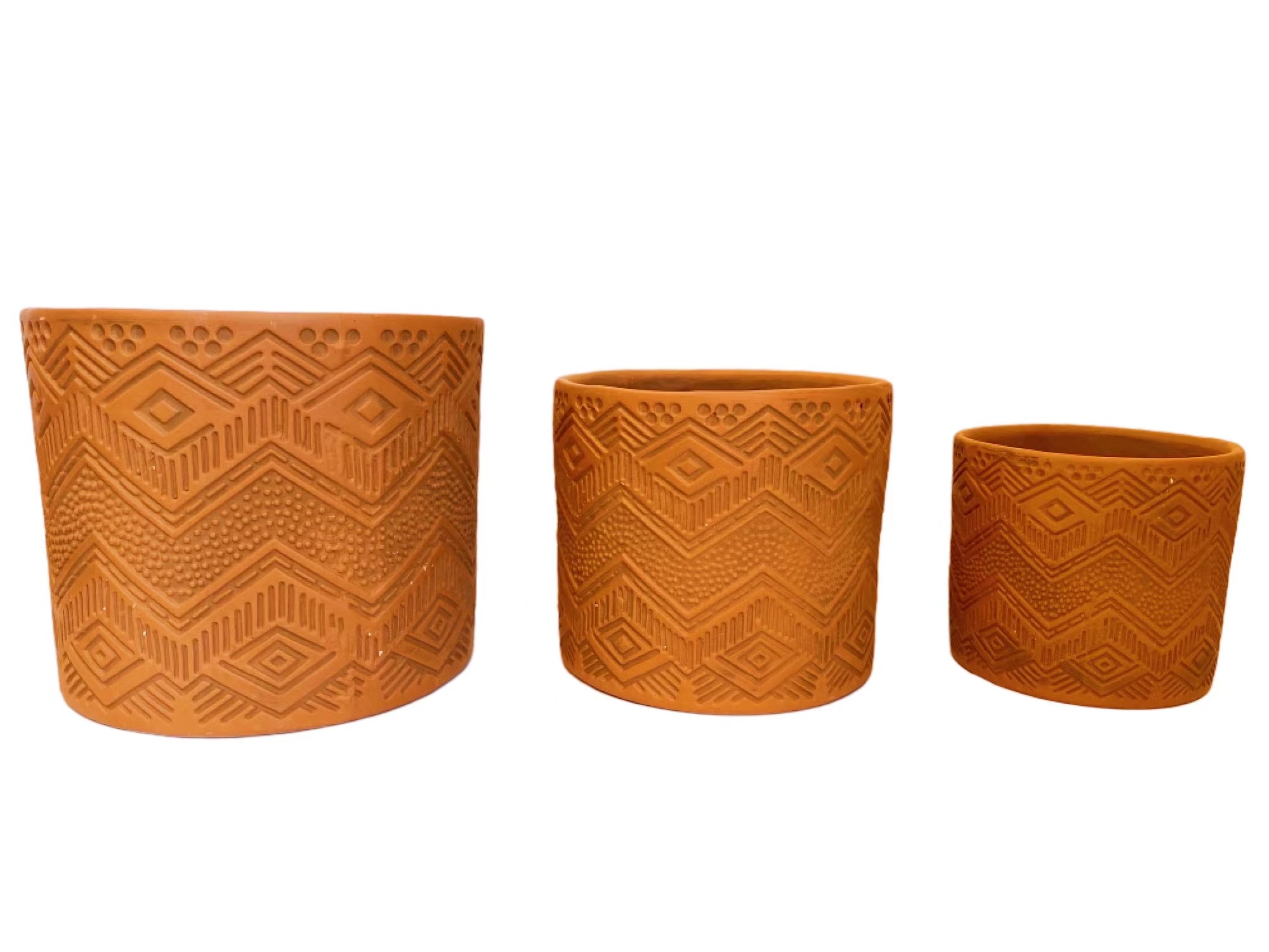 Red pottery flowerpot