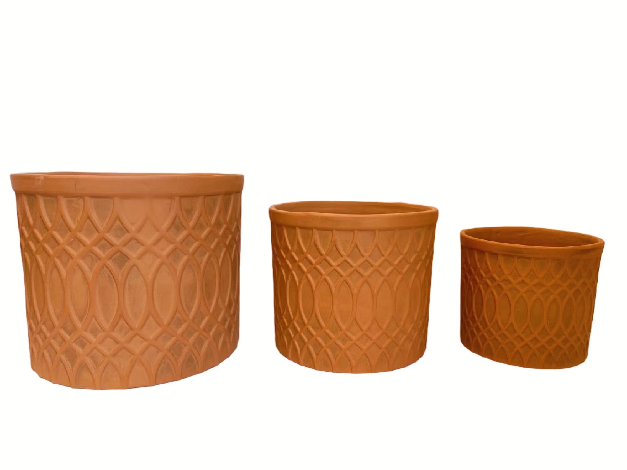 Red pottery flowerpot