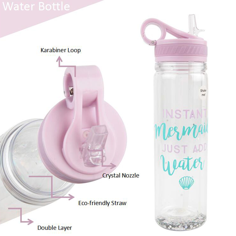GOX Dual-wall Insulated Water Bottle With Glitter For Party Gifts, Birthday Gifts