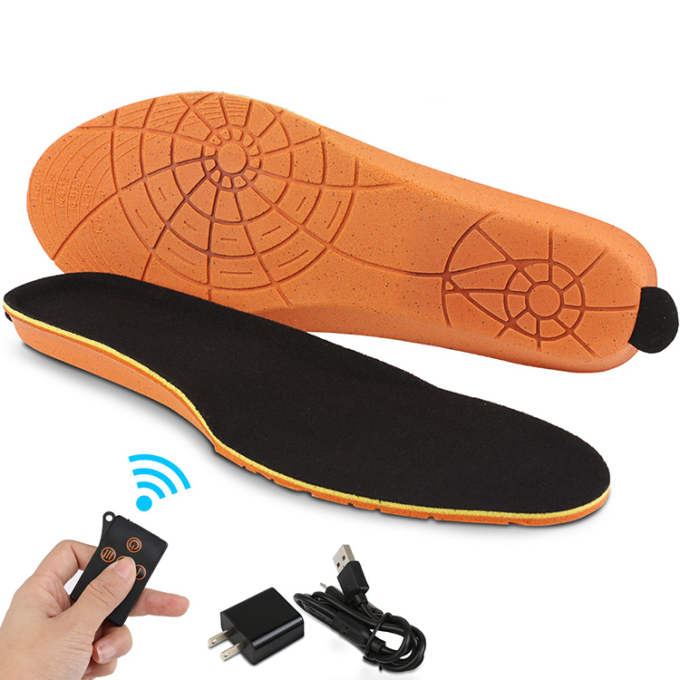 Vinmori Wireless app remote control battery heated shoe insole with charger 3.7v 1800mAh