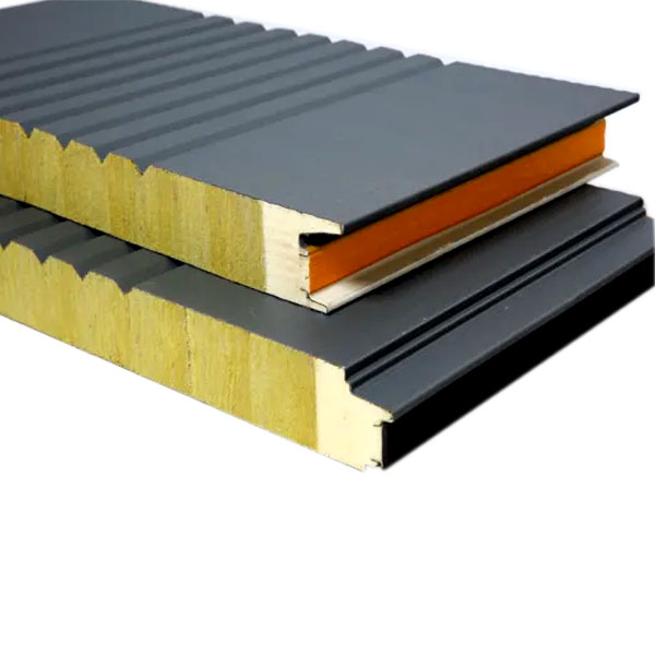 Metal curtain wall rockwool sandwich panel