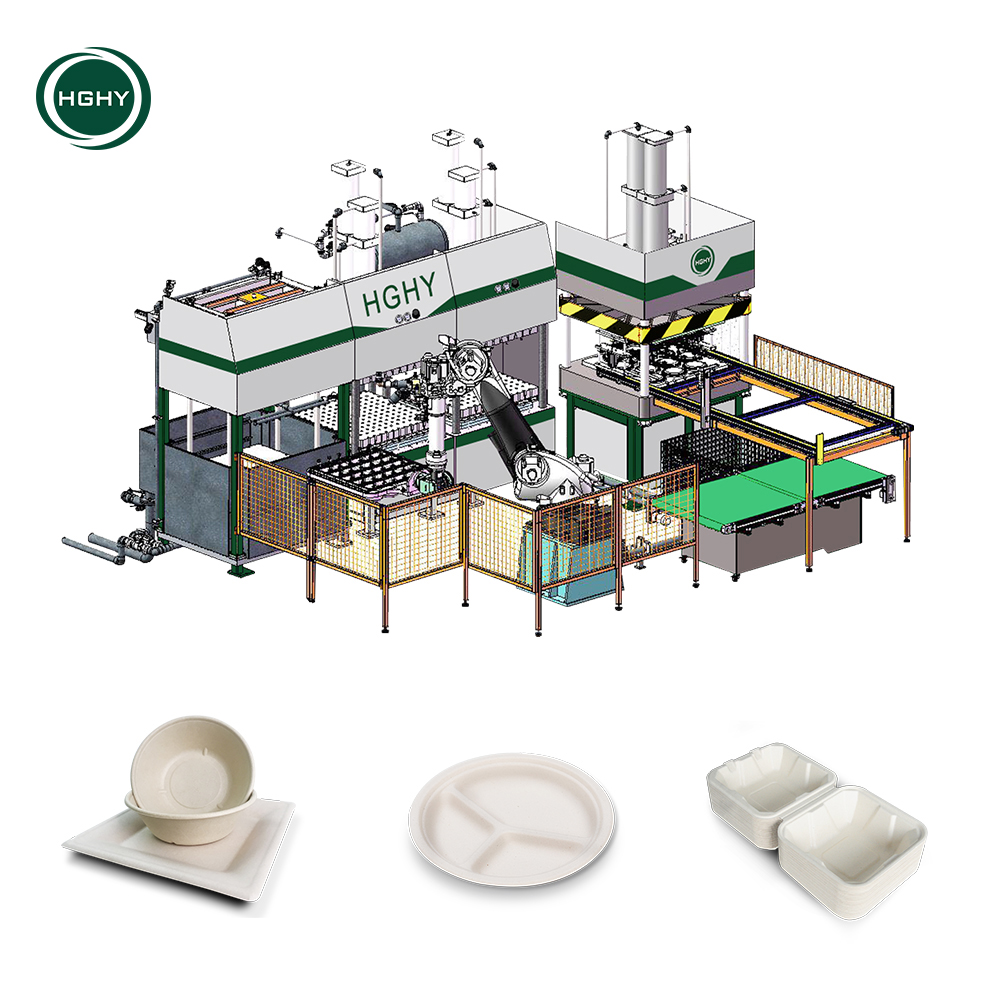 HGHY Pulp Molding paper tray making machine