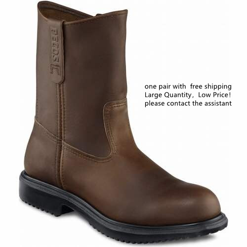 High Quality Brown Color Cow Leather Goodyear Welt Safety Boots with steel toe and plate