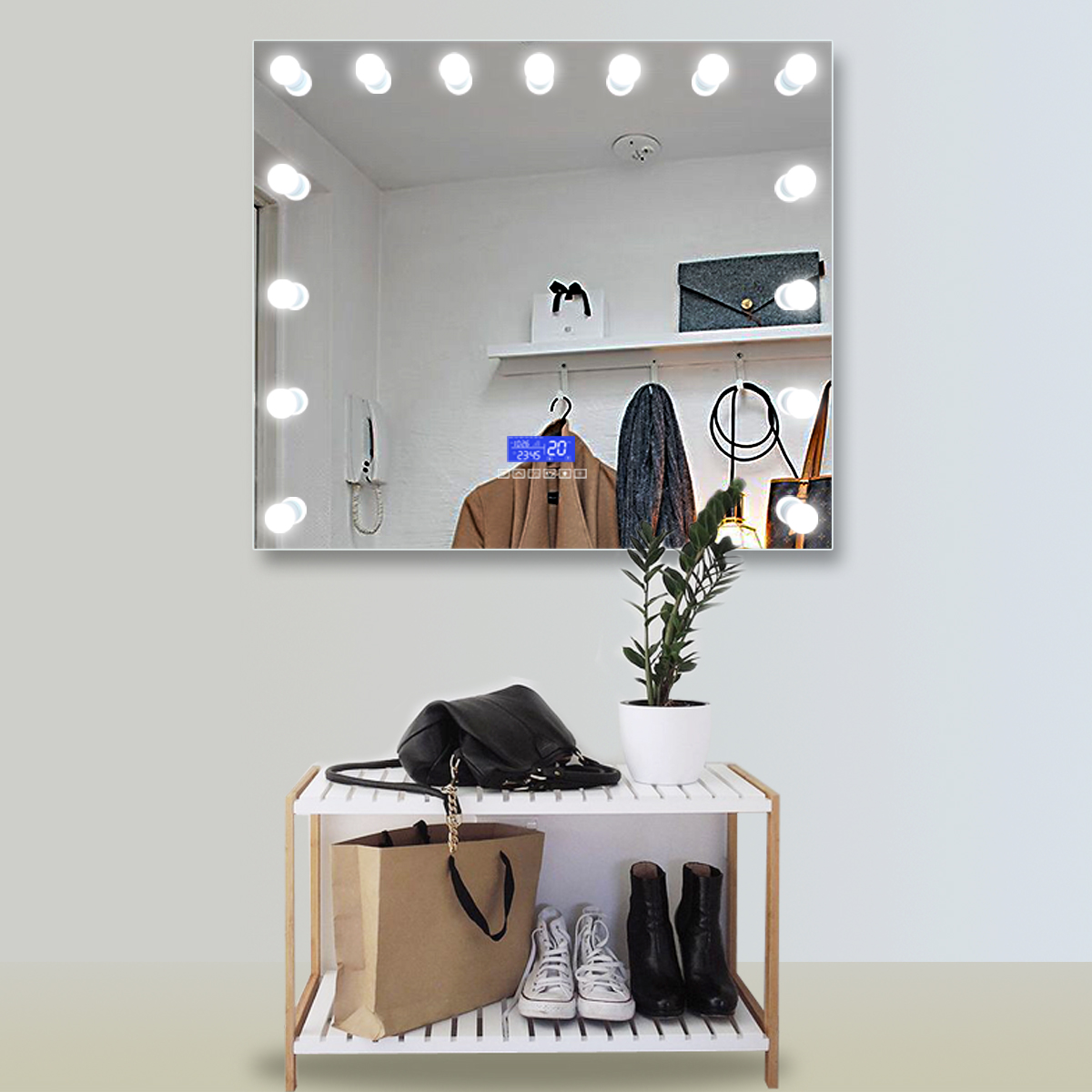 Oversized Illuminated Modern Bedroom Deco Led Makeup Mirror Hollywood Mirror