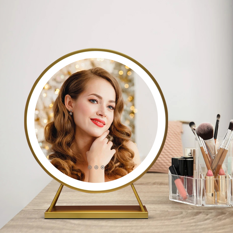 Tabletop Hollywood mirror Led Makeup Mirror with led light for bedroom