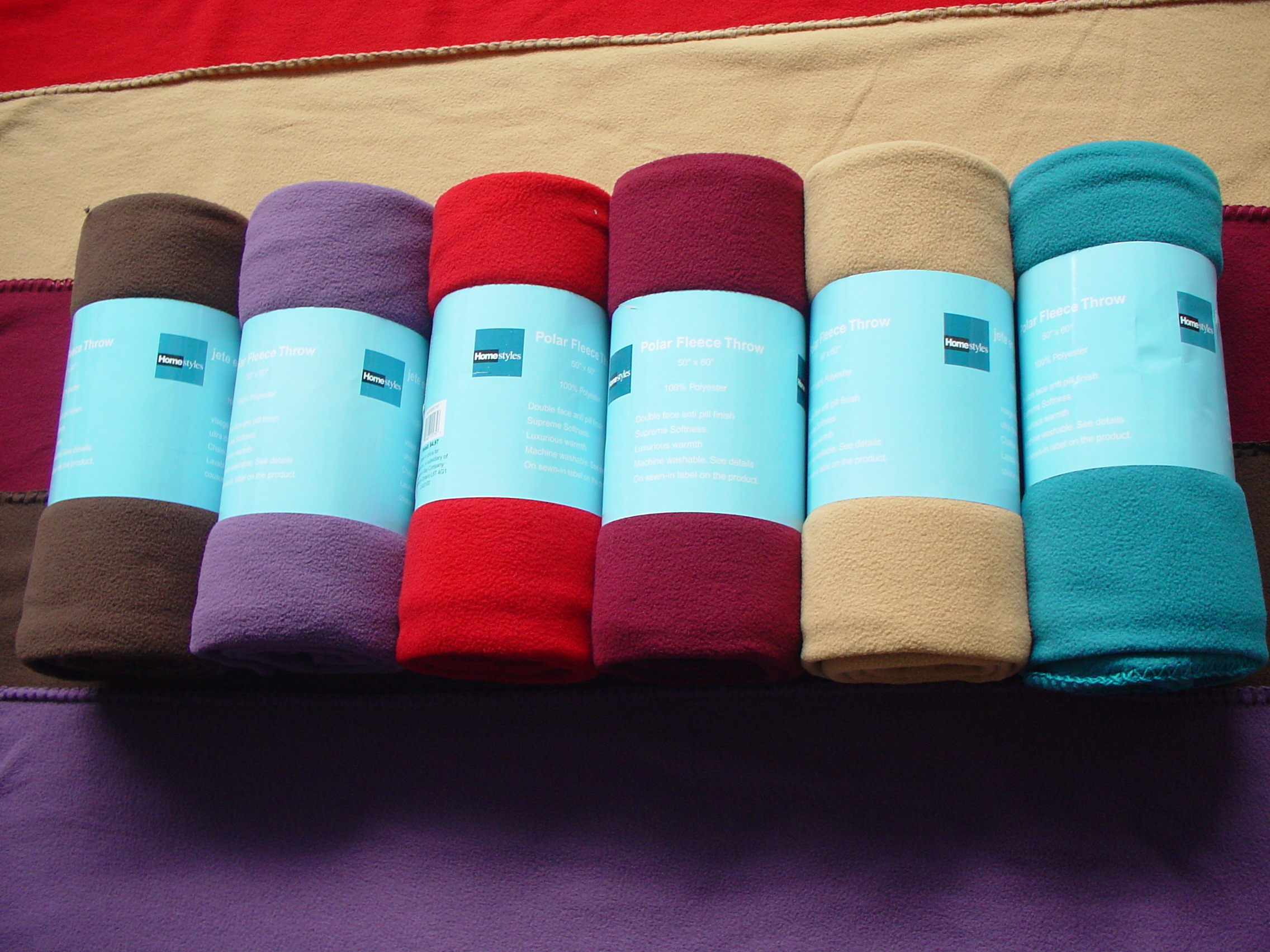 solid polar fleece blanket and throw