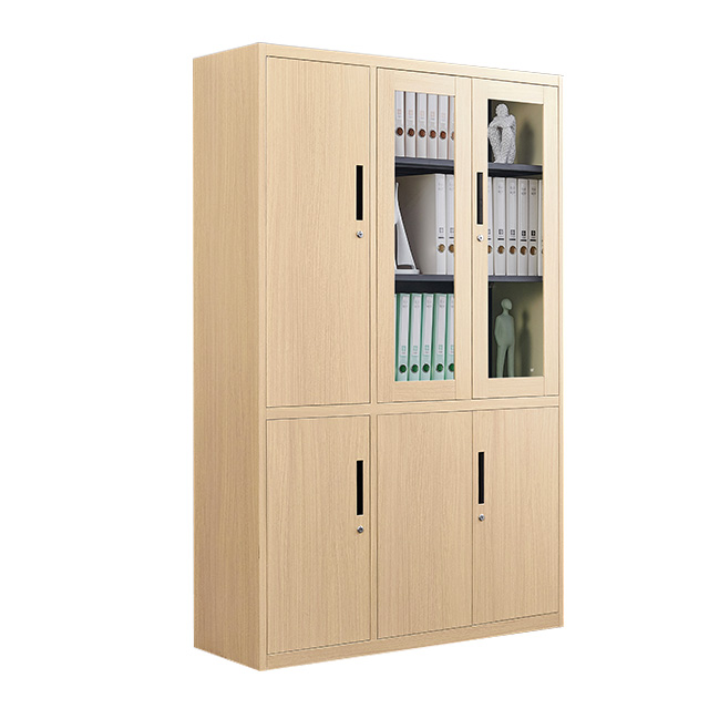 Wood-like large capacityfiling cabinet with 2 doors