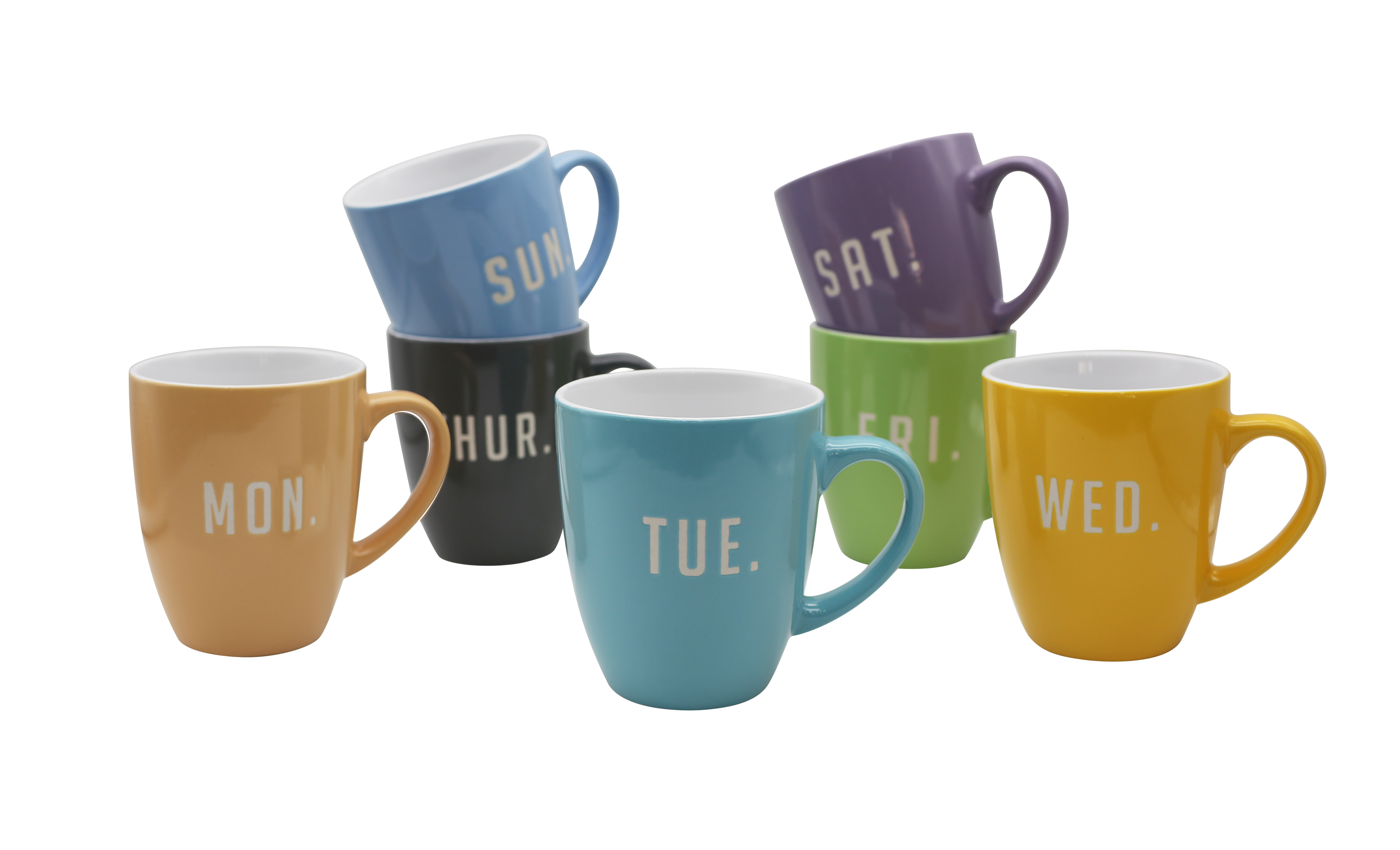 Stoneware solid color mug 400cc