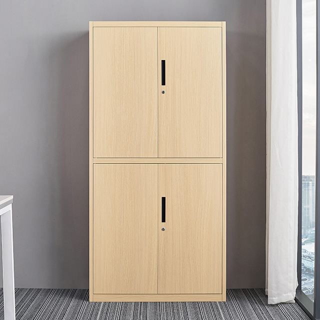 Wood like 4door steel cabinet