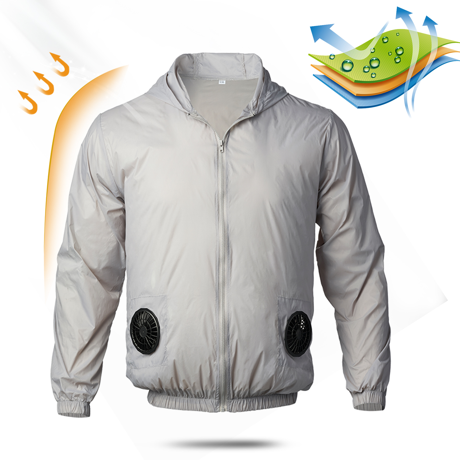 Vinmori Sun protection outdoor anti-UV fan cooling jacket new air conditioning clothes