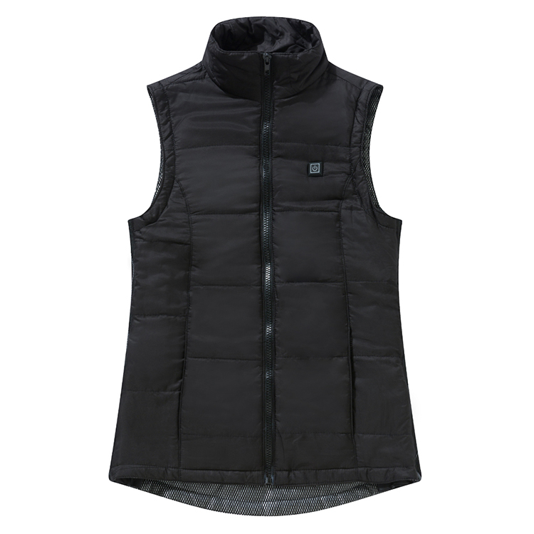 Vinmori Thermal Sleeveless Garment Female Heated Waistcoat Formal Black Winter Heated Vest Woman