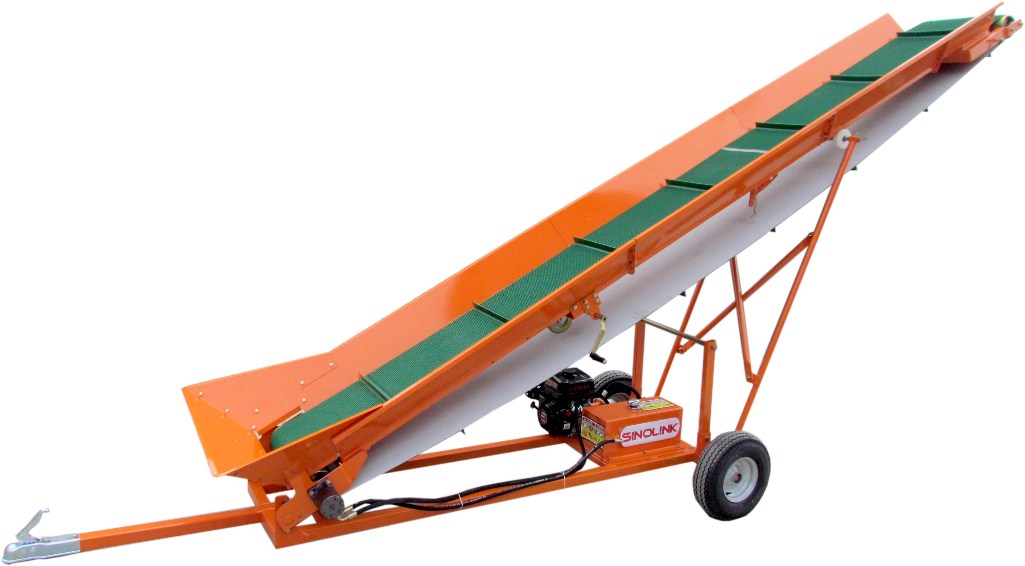 ATV gasoline engine power log conveyor for woodwork firewood conveyor belt conveyor machine
