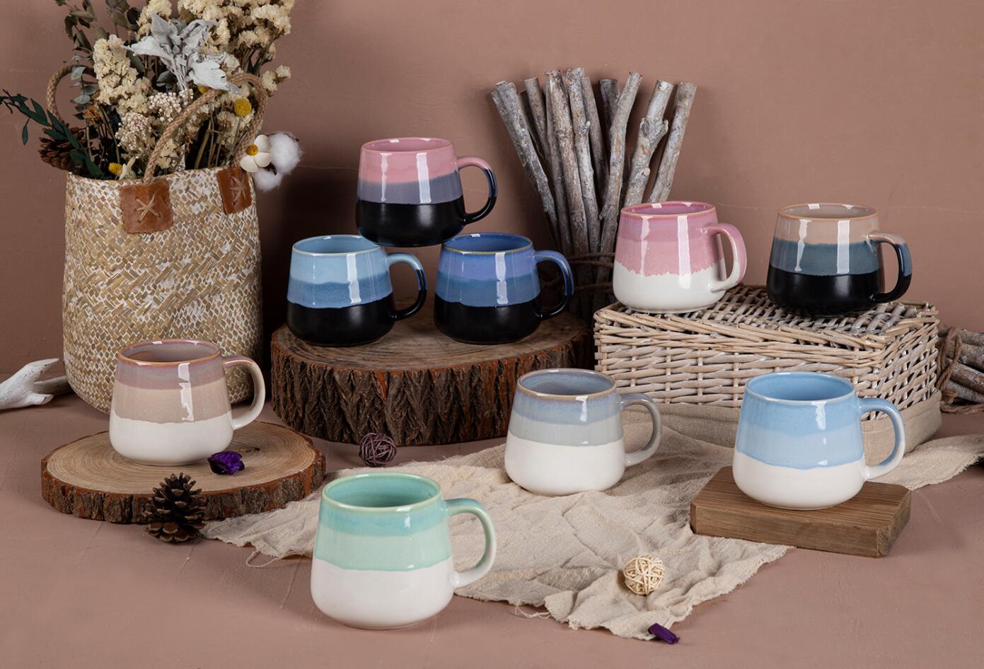 Reactive glaze mug 400cc