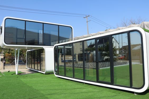 预制房屋 咖啡店 集装箱餐厅 定制的铝制玻璃预制房屋