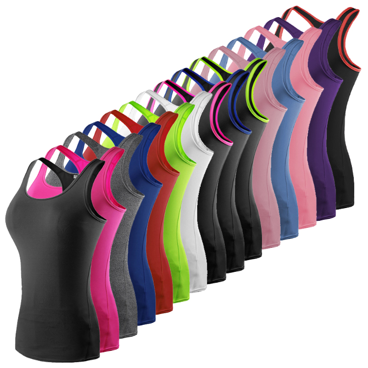 Vinmori Fashionable Sports Tank Tops Ladies Fitness Gym Sportswear Breathable Yoga Women's Tank Tops