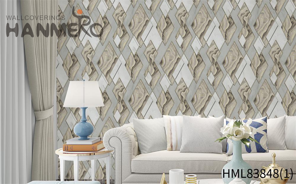 0.53M Fashionable Geometric PVC Wallpaper