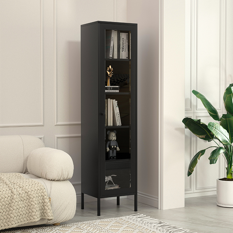 Colorful fashionable customization filing cabinet with 1 glass door