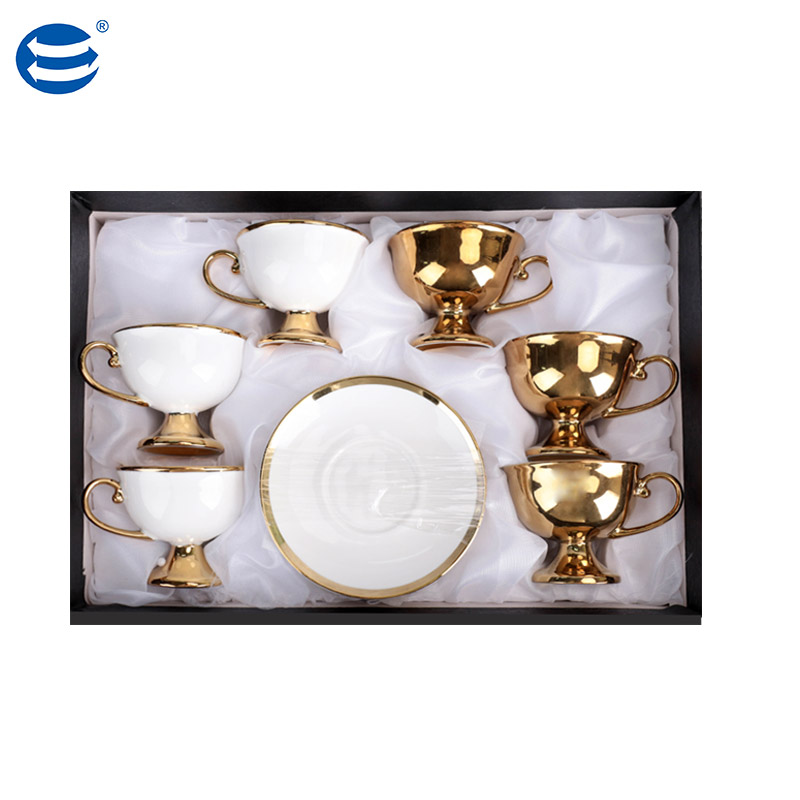 12pcs new bone china exquisite goldplating coffee set
