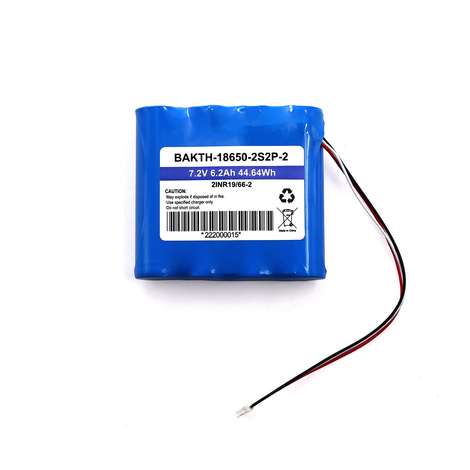 18650-2s2p battery IEC62133 7.2V 6.2Ah