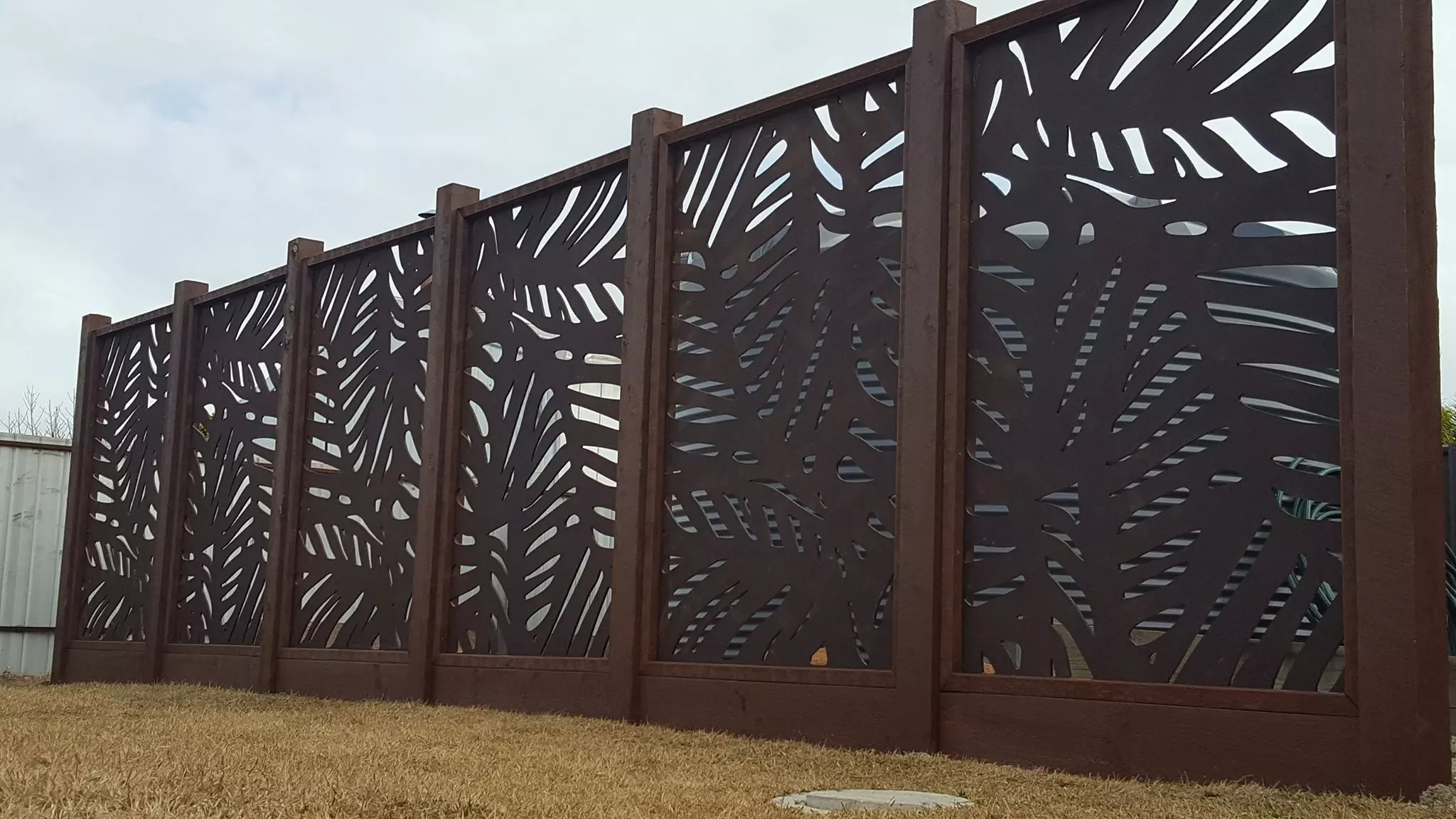 Aluminum laser cut Perforated Screen Fence