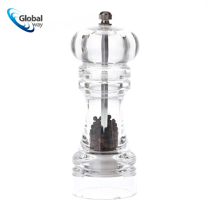 5 inch acrylic manual pepper mill