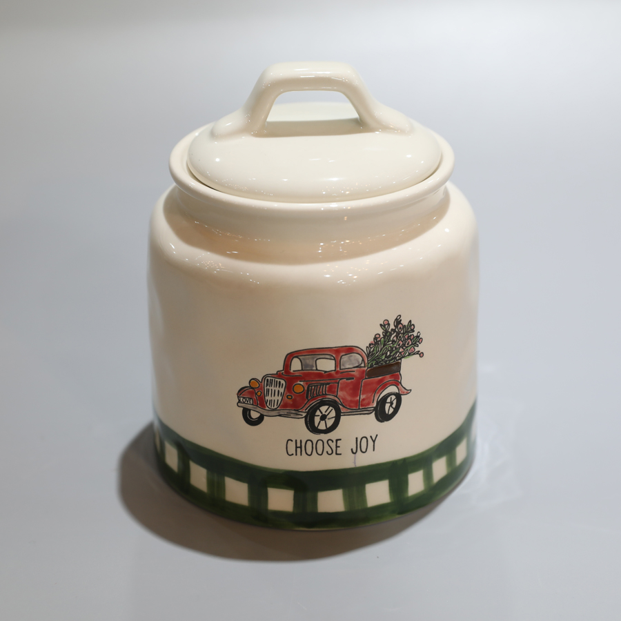 Wholesale hand painted custom logo pattern ceramic dinnerware porcelain dinner set , ceramic jar