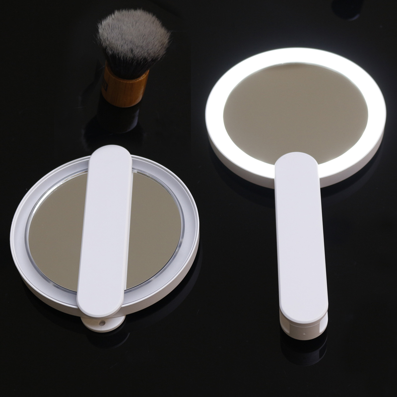 Amazon Hot-sale Round Swivel Handle Design Smart Led Cosmetic Mirrors With Lights