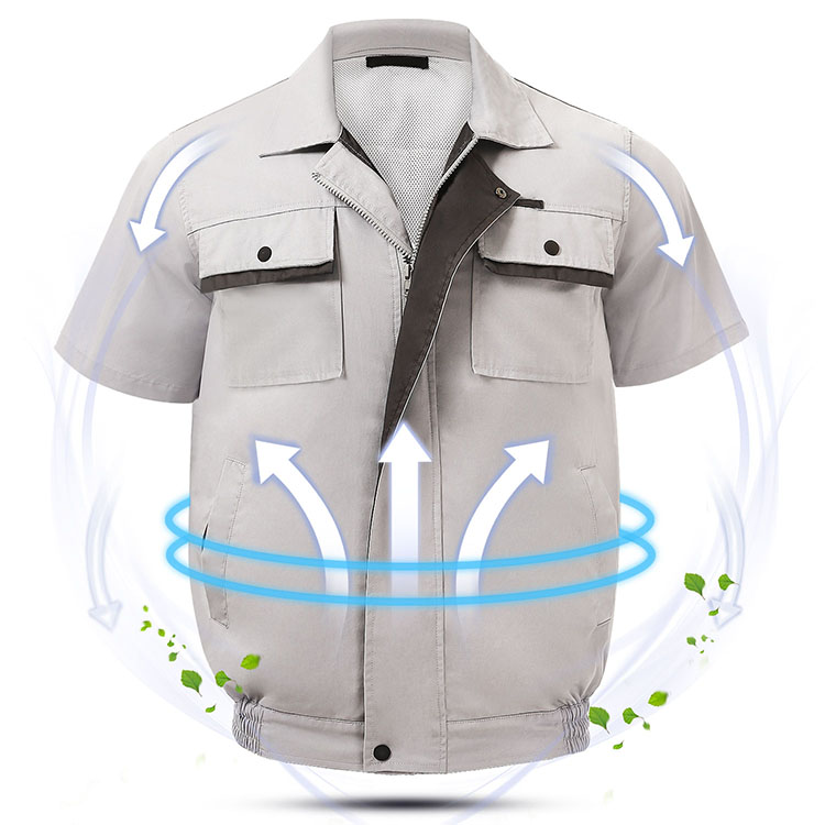 Vinmori innovation 5v fan-powered cooling air conditioner t shirt with two fan