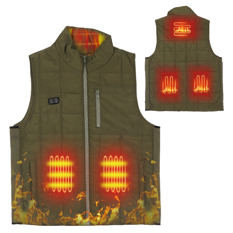 Vinmori Custom Outdoor Indoor Electric USB Carbon Fiber Heated Work Workwear Vest