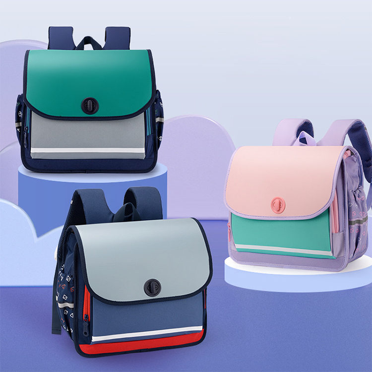 Summer new primary school schoolbag 1-3 grade boys and girls horizontal children backpack simple