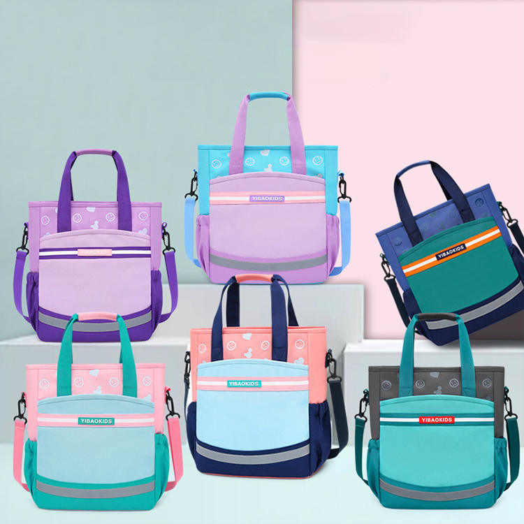 Primary school bag shoulder cross-body bag printed LOGO printing students portable remedial bag
