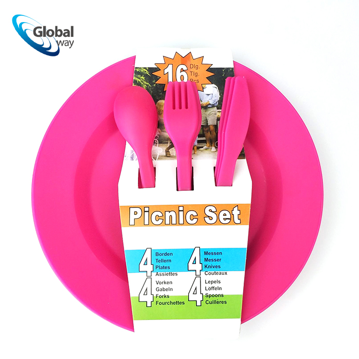 16pcs picnic tableware set