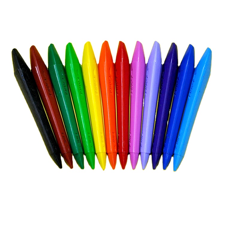 double end triangle crayons