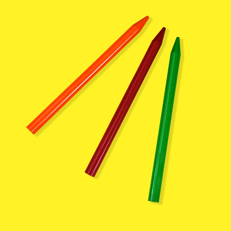round plastic crayons