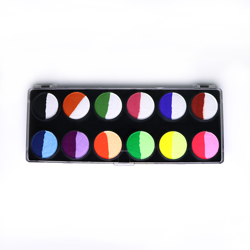 professional 12 colors face paint palette