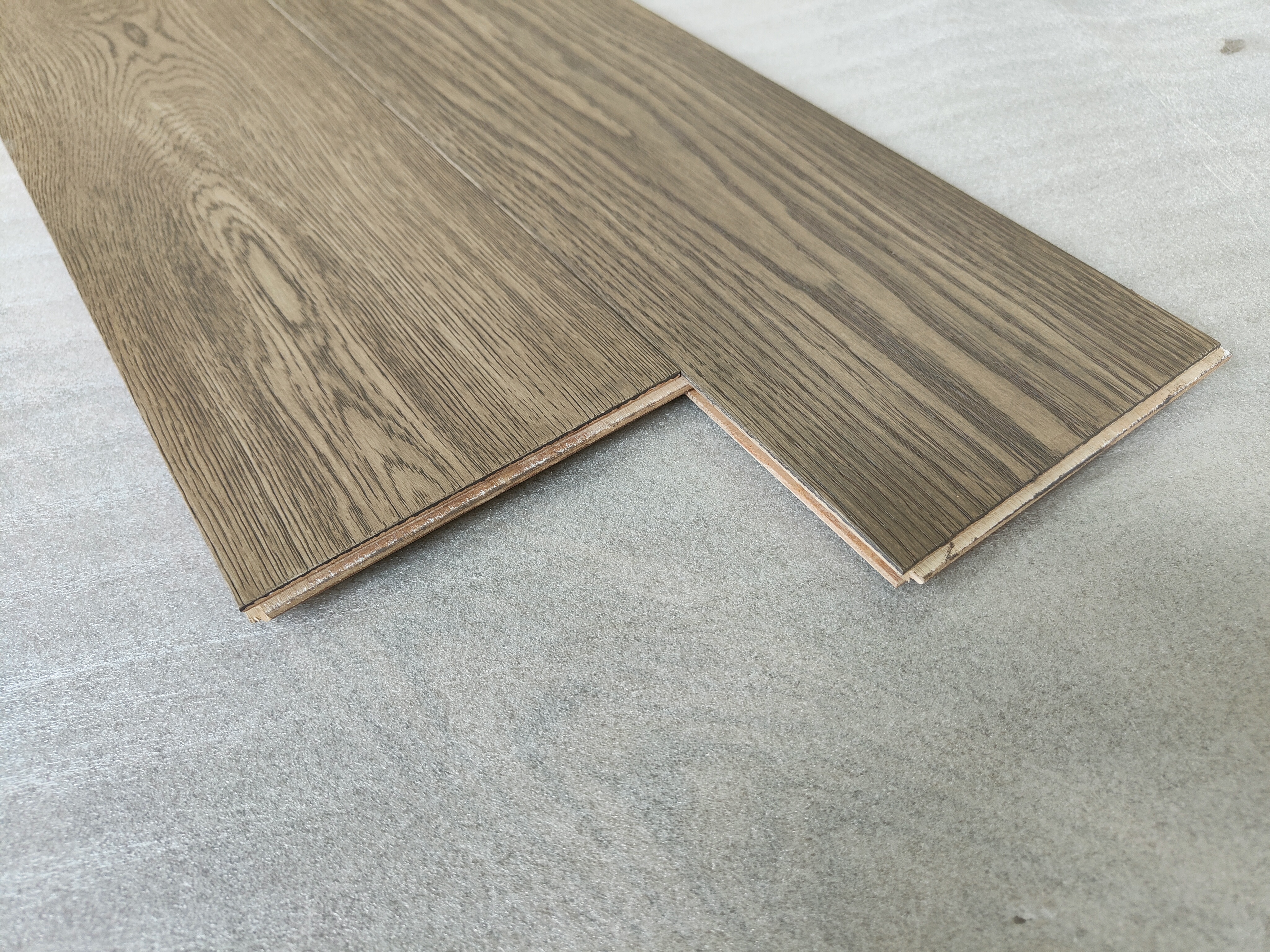 工程橡木地板硬木渐变灰色商用家居装饰木地板