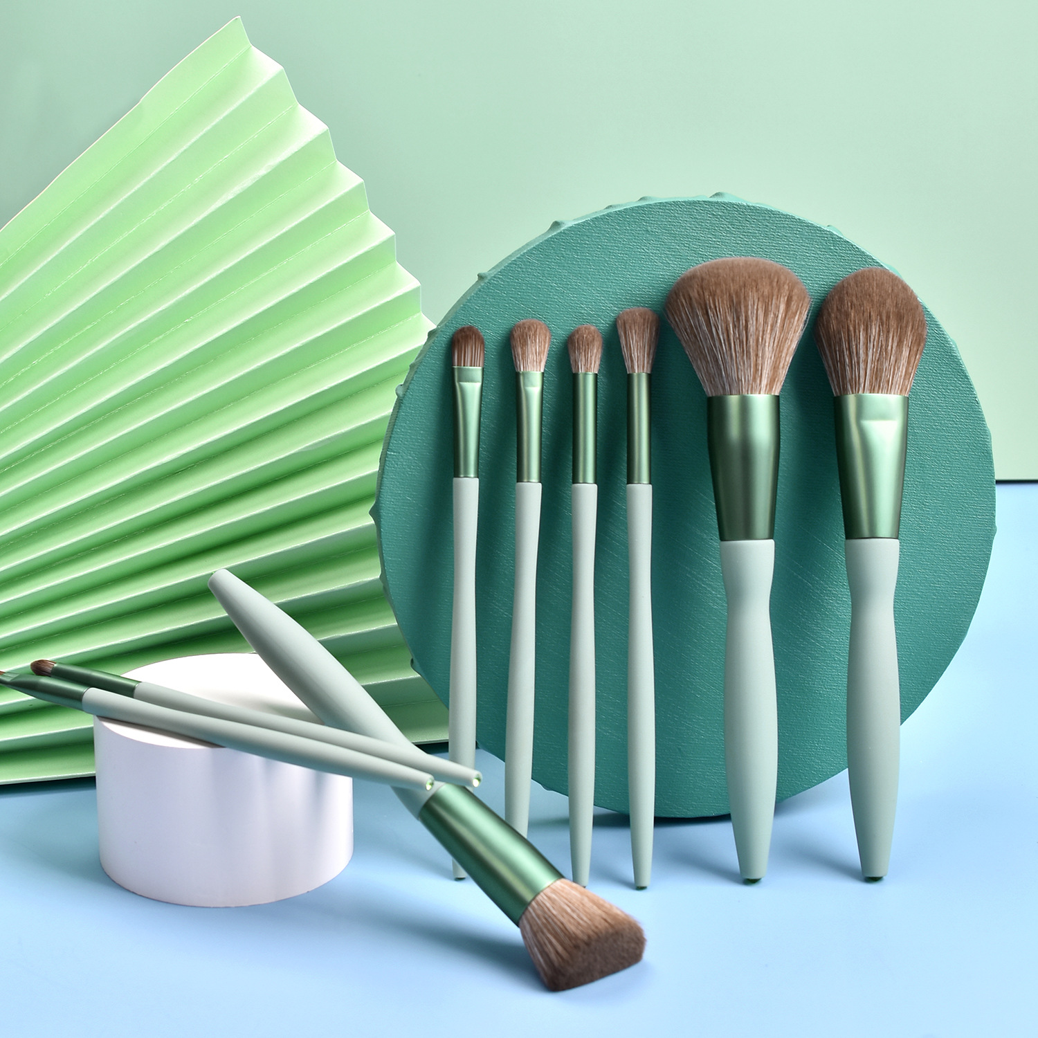9 sexy small waist green diamond bottom brush set beauty makeup