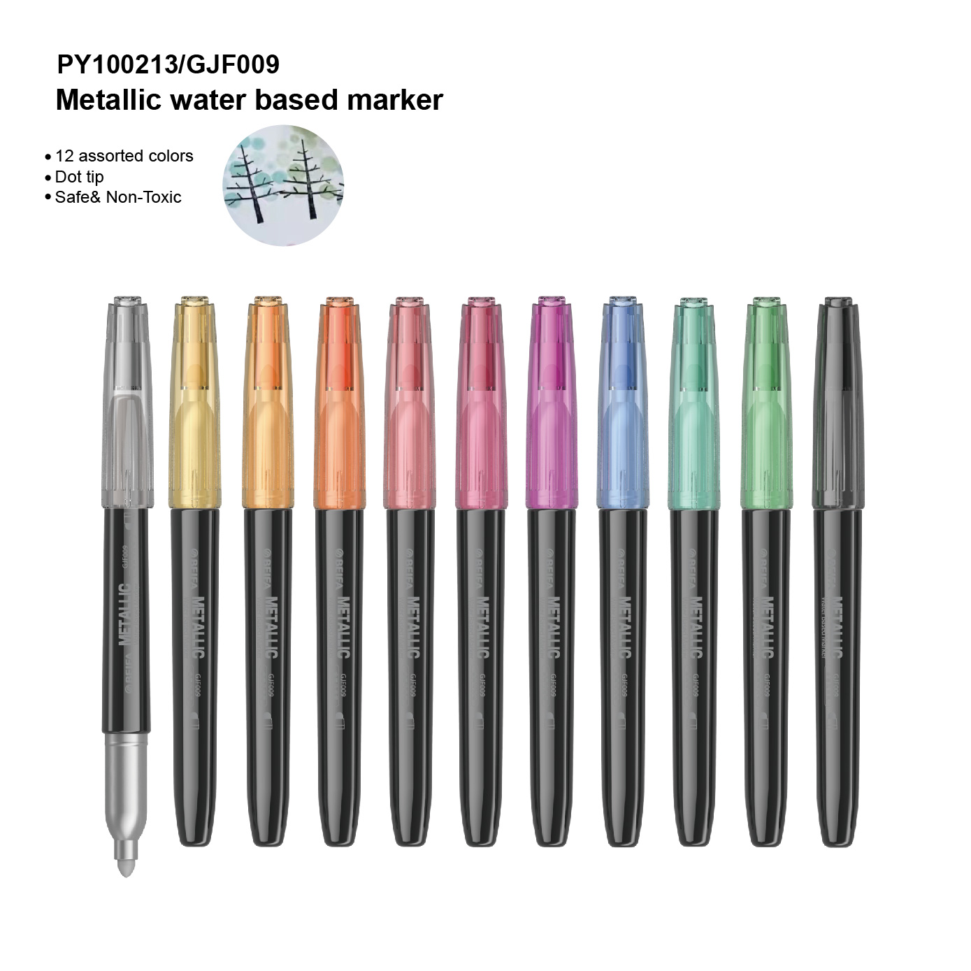 Metallic water based marker