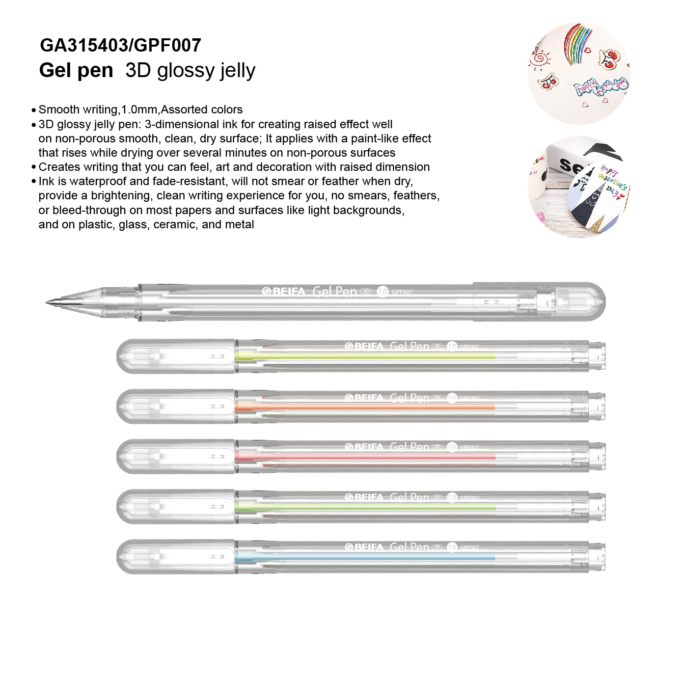 3D Gel Ink Pen