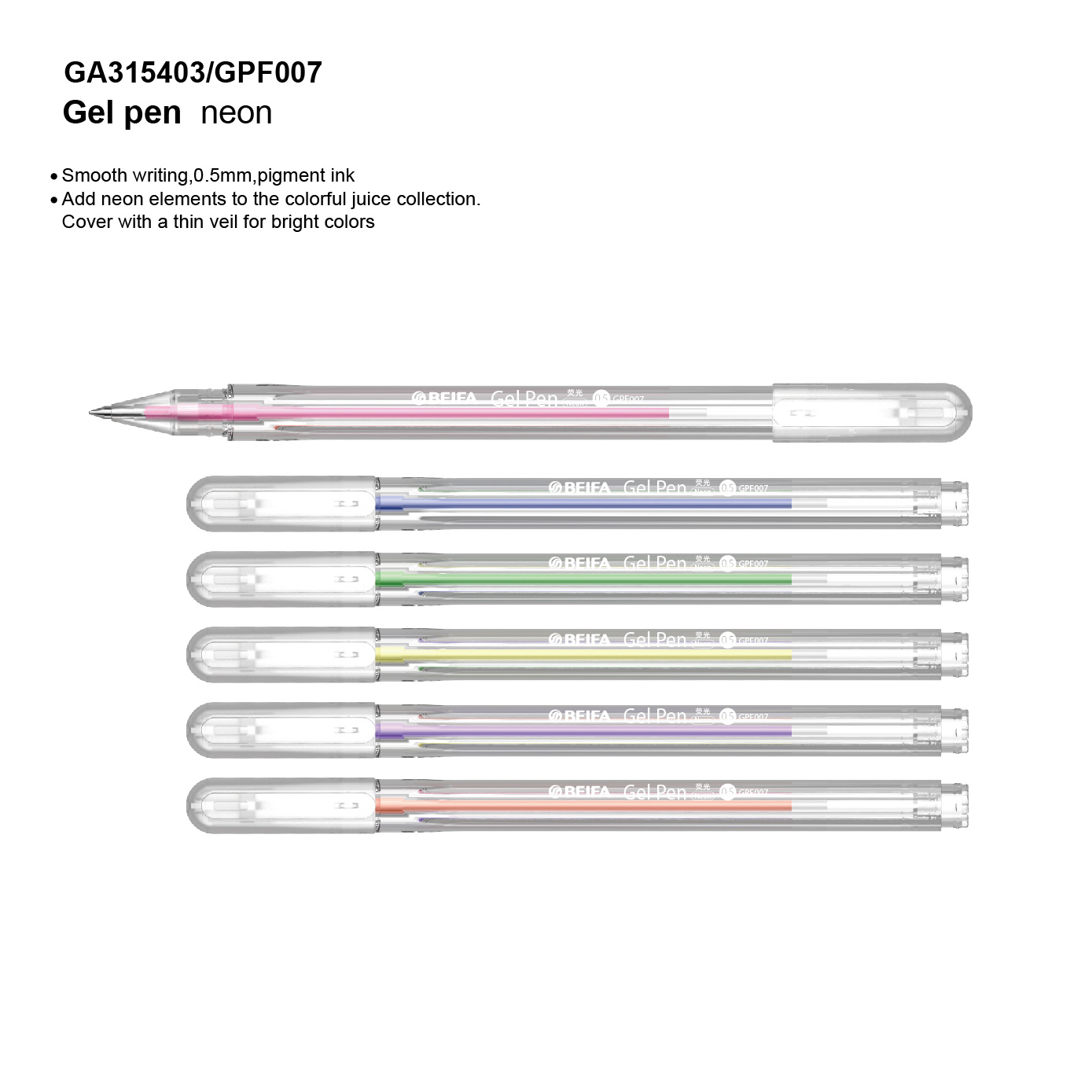 Neon Colors Gel Pen